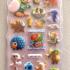 アニマルぷっくりシール 3枚セットの画像