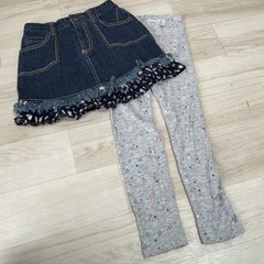 120 女の子　洋服　まとめ売り　Tシャツ　ニット　ズボン　レギンス　スカート　　　　　の画像