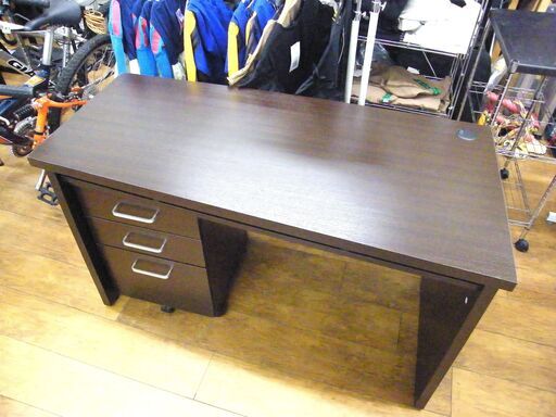 ニトリ Nツイン デスクセット 幅120cm 袖机付き ダークブラウン 机 PCデスク パソコンデスク NITORI 札幌市 厚別区