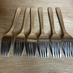IKEA ステンレスフォーク 6本セット（長さ18.5cm）の画像
