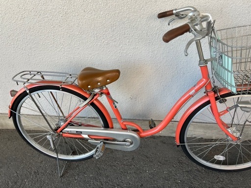１２J16　ホームサイクル２６サイズ　カゴ、カギが新品です。　★自転車専門店の中古車です★　【消費税込み・防犯登録６００円込み