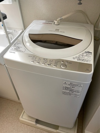 3/15まで！ TOSHIBA 洗濯機 5kg AW-5G8（2019年製）動作良好 引き取り限定