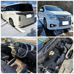 【3月内登録で総額64万円】車検長期R9.9まで 本州車 日産 エルグランド 52 ハイウェイスター 4WD  7人乗り ハーフレザーシート ミニバンの画像