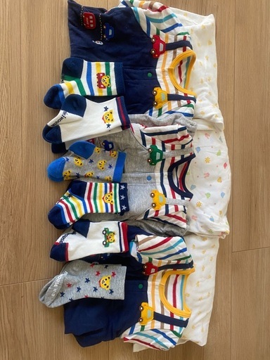 【ミキハウス】ベビー服、肌着、靴下 3セット