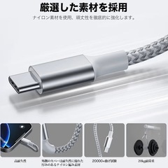 【新品】タイプcケーブル4本 60W急速充電の画像