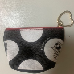 【中古品】ディズニー ミニーマウス コインケースキーホルダーの画像