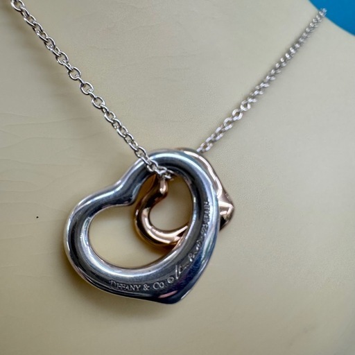 ☆ドリーム荒牧店☆TIFFANY &Co ティファニー ダブルオープンハートネックレス シルバー 