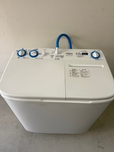 AQUA 5.0kg 2槽式洗濯機  2021年製