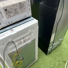 家電3点セット　電子レンジ・冷蔵庫・洗濯機　簡易乾燥機能付き　新生活応援セットの画像