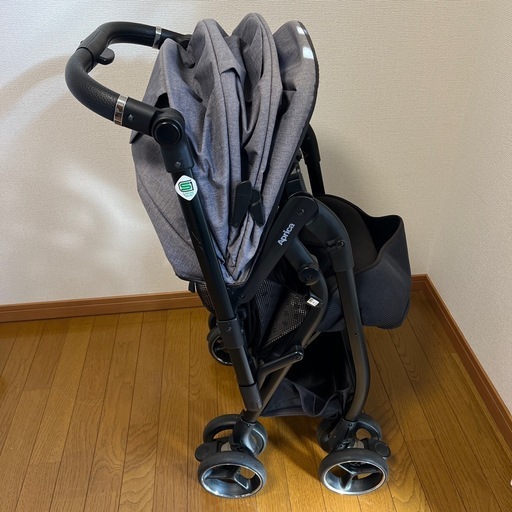 買取お値段、受け取り場所相談可能 Aprica オプティア A型ベビーカー 両対面 ブラック