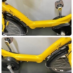 1年保証　送料無料　ブリヂストン　20インチ　子供乗せ　黄色　3人乗り 電動アシスト自転車 g310の画像