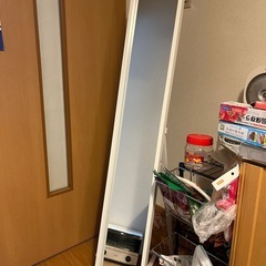 ニトリ 全身鏡 ホワイトの画像