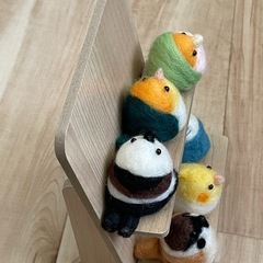 羊毛フェルト小鳥セットスタンドの画像