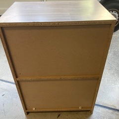 キャビネット 完成品　ナチュラル DCM 高さ約82cm 幅約58.5cm キャビネット 収納棚 食器棚 リビングボード 飾り棚 
の画像