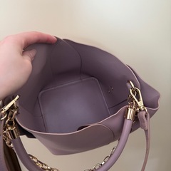 くすみピンク　ショルダーバッグの画像