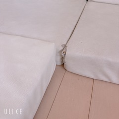 コーナーローソファ　ホワイトの画像