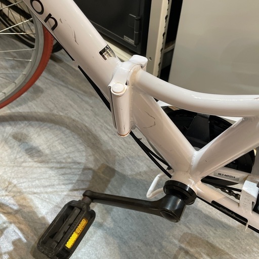 【折りたたみ自転車】【白】クリーニング済み【管理番号0310】野