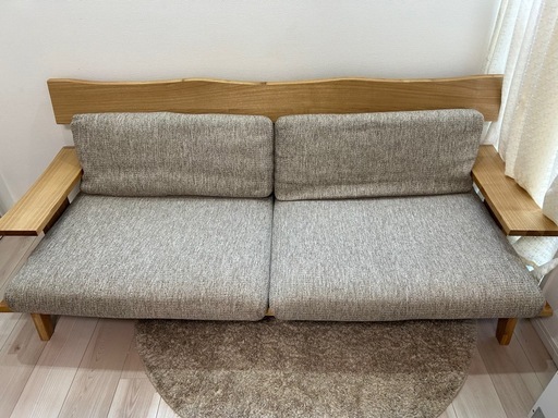 【美品】ニトリ　3人掛け布ソファ