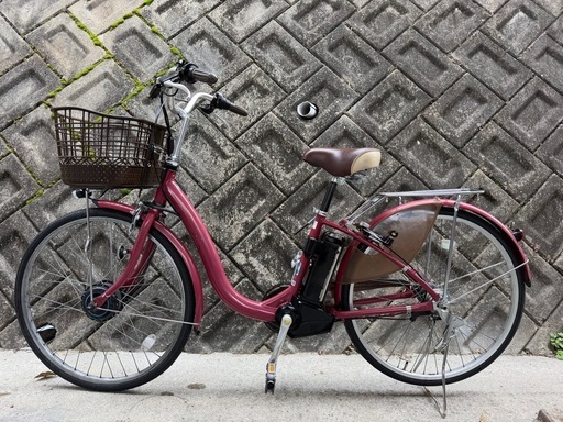ブリヂストン　電動アシスト自転車 ワインレッド