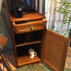ヴィンテージ  ブナ無垢　アンティークPTキャビネットの画像