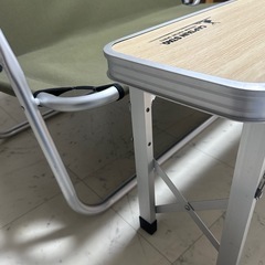 キャプテンスタッグ 折りたたみベンチ テーブル付 アウトドアの画像