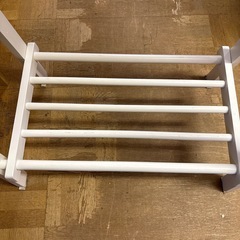 【ジャングル深井店】ハンガーラック ホワイト 収納家具 堺市 深井【FU334】の画像