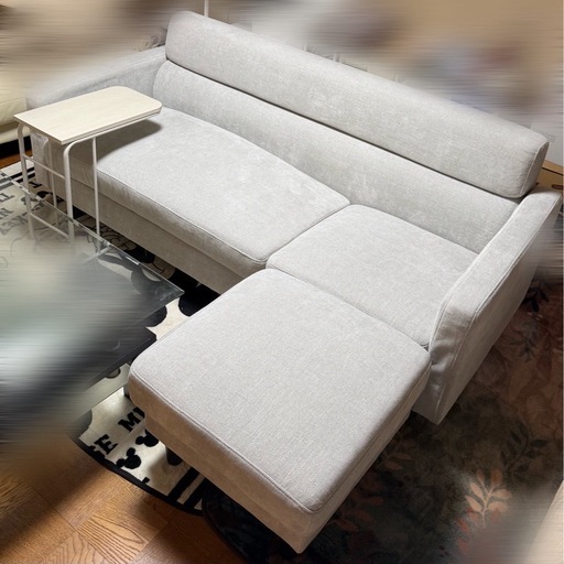 【セット販売】※使用3ヶ月　ニトリ カウチソファ＋サイドテーブル  ※3/14迄