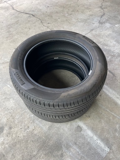 224-6)はめ替え込み！225/55R18 ピレリパワージー中古2本セット！2023年製