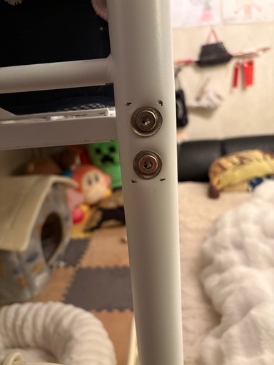 ニトリ　ミドルロフトベッド　白