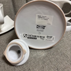 未使用品IKEAティーポットカップソーサーセットの画像