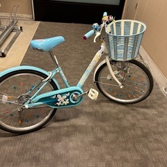 エコパル 自転車 20インチ ミント ヘルメット付の画像