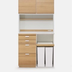 モモナチュラル ダストボックス 2個セット ホワイト ゴミ箱の画像