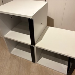 ◆ 木製 可変ディスプレイ本棚　カラーボックス 2個セットの画像