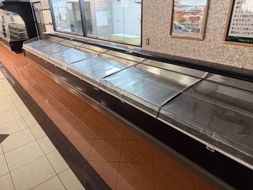 業務用スーパー冷蔵ショーケース／平ケース／店舗什器／複数台あり