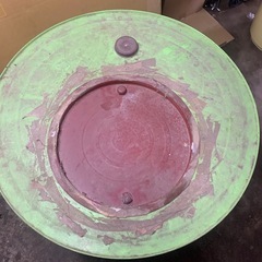  山崎製作所が製造していた「セキ式 二重通気式米麦貯蔵器」という農業用の貯蔵缶　ドラム缶。の画像