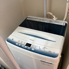 【2023年製/極美品】Haier 5.5kg 全自動洗濯機（JW-U55BK）登戸駅引取の画像