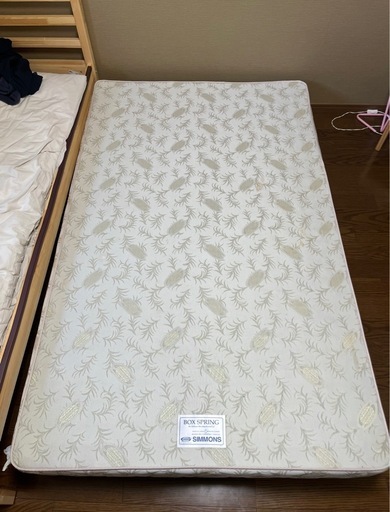 シンプルボックススプリングベッド（本体のみ） ＜シングル シモンズ　マットレス　及び　
BOX SPRING セミダブル　SIMMONS