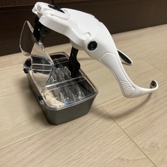 3/15処分予定　拡大鏡ルーペ　LEDライト付き拡大メガネ　レンズ4種　電池交換の画像