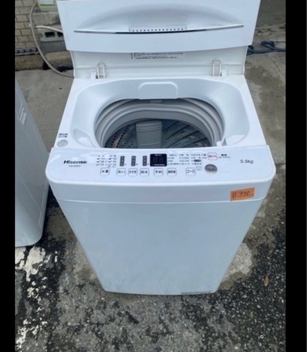NO B398?福岡市内配送設置無料✨?-HWE5503 洗濯機 5.5kg Hisense ハイセンス HW-E5503 風乾燥 槽