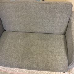 ソファベッド グレー 折りたたみ式 コンパクトの画像