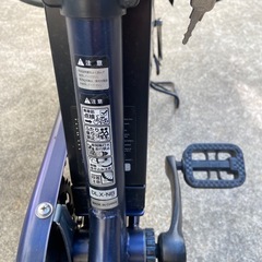 【車引取限定】定価約9万円 SUISUI 電動アシスト自転車（後輪パンク）＋チャイルドシートの画像