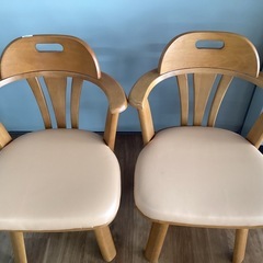 回転チェア　2脚セット【町田市再生家具】253639の画像