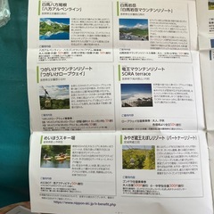 株主優待　スキー場、遊園地、温泉等の割引券の画像