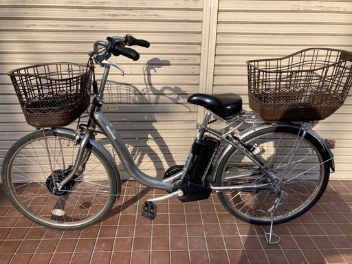 【D-164】Panasonic 電動アシスト自転車 ビビTX BE-ELTX43T 24型 内装3段変速 シルバーカラー 中古 激安 通電確認済 D-164】Panasonic 電動アシスト自転車 ビビTX BE-ELTX43T 24型 内装3段