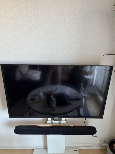 43型テレビ MAXZEN テレビスタンド付き