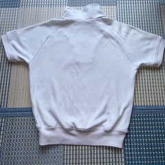 体操服 半袖 ハーフジップ ホワイト 120cmの画像