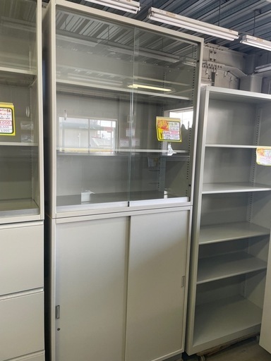 引き違いガラス書庫