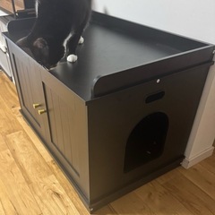 新品！猫トイレ収納家具の画像
