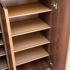 B260J◇シューズボックス◇スパイダー◇ウォールナット◇幅74cm 高さ180cmの画像