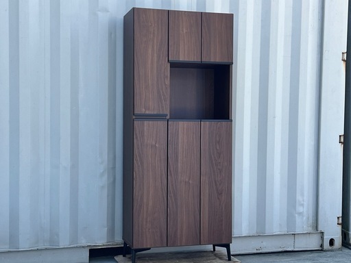 B260J◇シューズボックス◇スパイダー◇ウォールナット◇幅74cm 高さ180cm